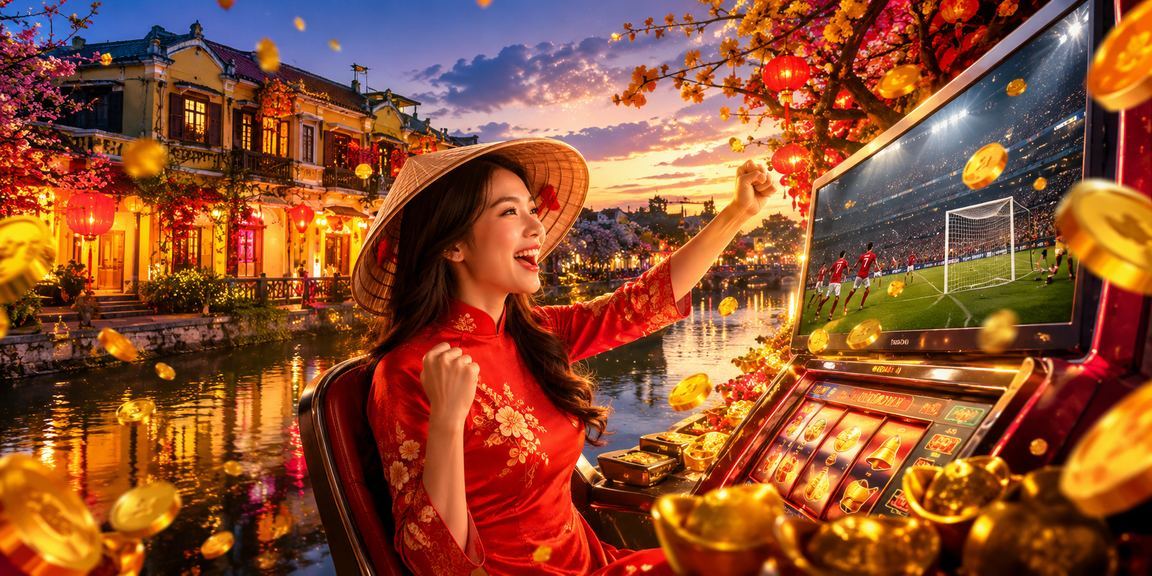 Người chơi Slot game tại Hà Nội với hình ảnh nón lá truyền thống Việt Nam